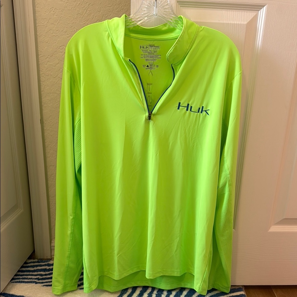 Huk Neon Green Long Sleeve Shirt